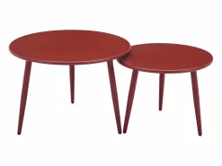 Sale MYLIA Salón de jardín de polipropileno y metal - Burdeos - LOYNA de Granate