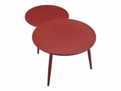 Sale MYLIA Salón de jardín de polipropileno y metal - Burdeos - LOYNA de Granate