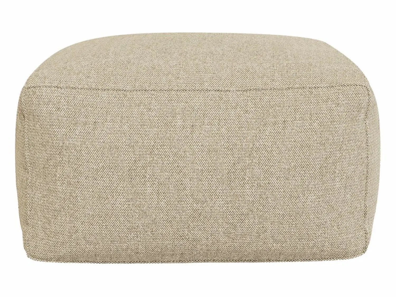 MYLIA Salón de jardín de tela para 4 personas: 1 sofá, 1 Chaise longue y un puf - - NOUMARA de