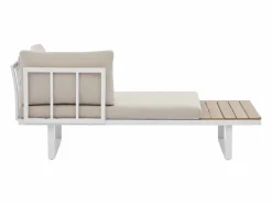 MYLIA Salón de jardín modular de aluminio: 2 sofás y una mesa de centro - con cojines beige - BAMBAÏA de