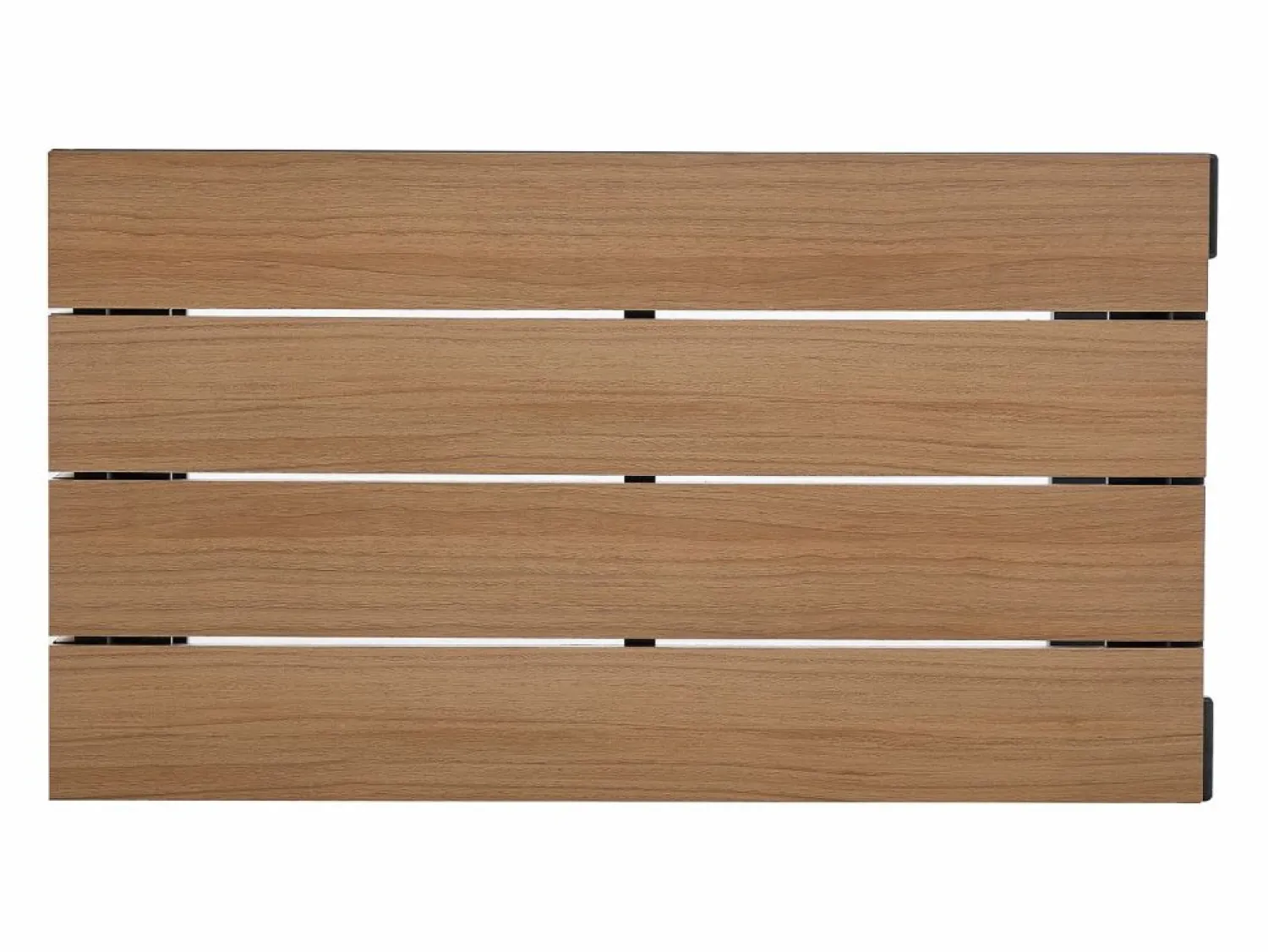 Discount MYLIA Salón de jardín modular de aluminio: 2 sofás y una mesa de centro - Antracita con cojines beige - BAMBAÏA de Gris antracita