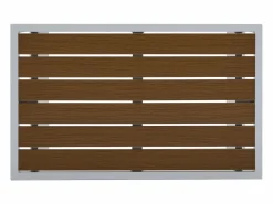 MYLIA Salón de jardín modular de aluminio - Blanco con cojines beige - NOLLAY de