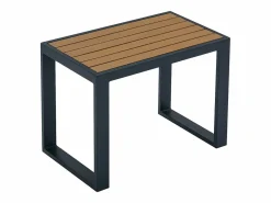Hot MYLIA Salón de jardín modular de aluminio - Gris antracita con cojines beige - NOLLAY de Negro / Beige