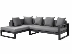 MYLIA Salón jardín sofá rinconera mesa centro Gris - MOLOKAI
