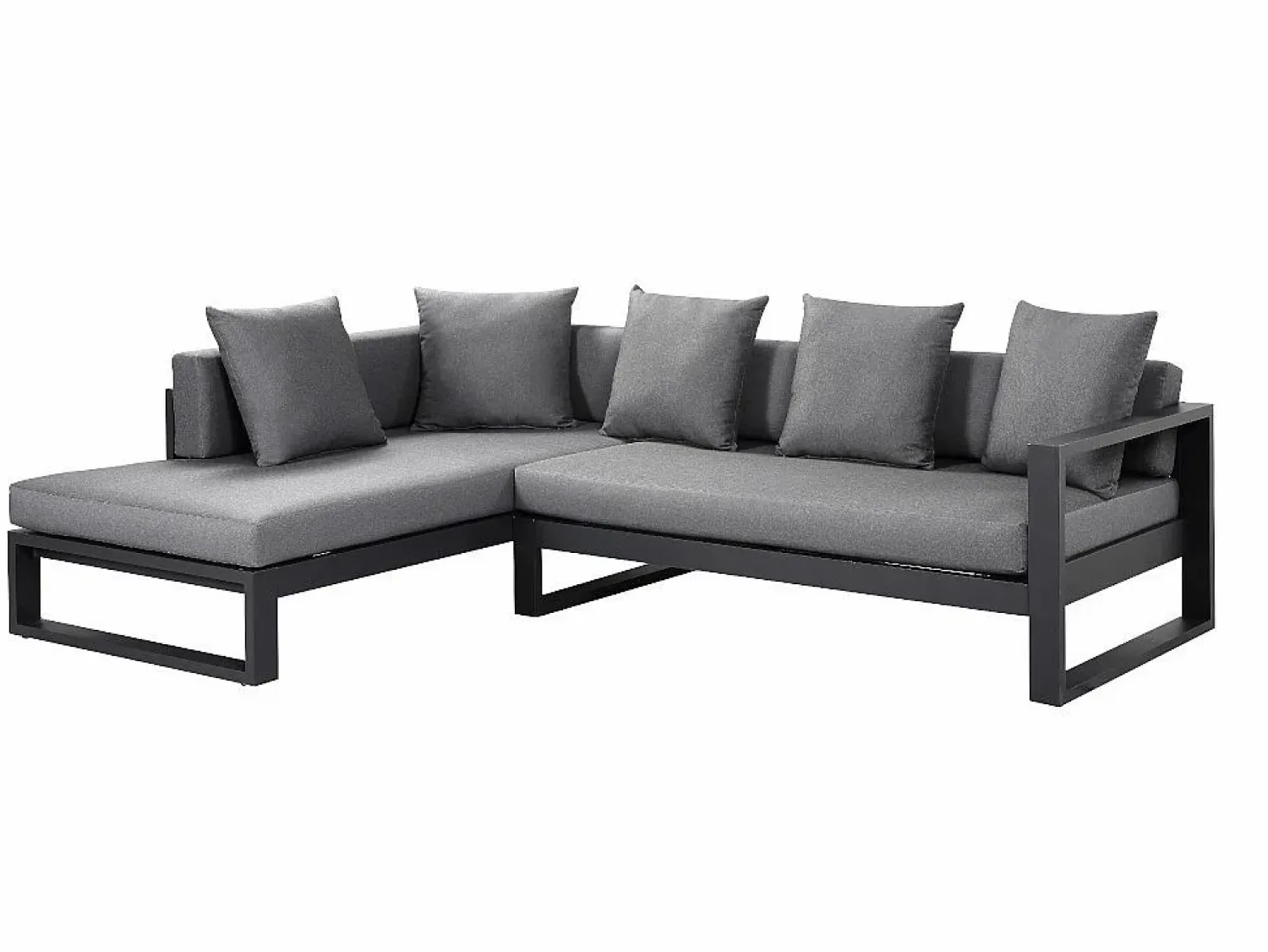 MYLIA Salón jardín sofá rinconera mesa centro Gris - MOLOKAI