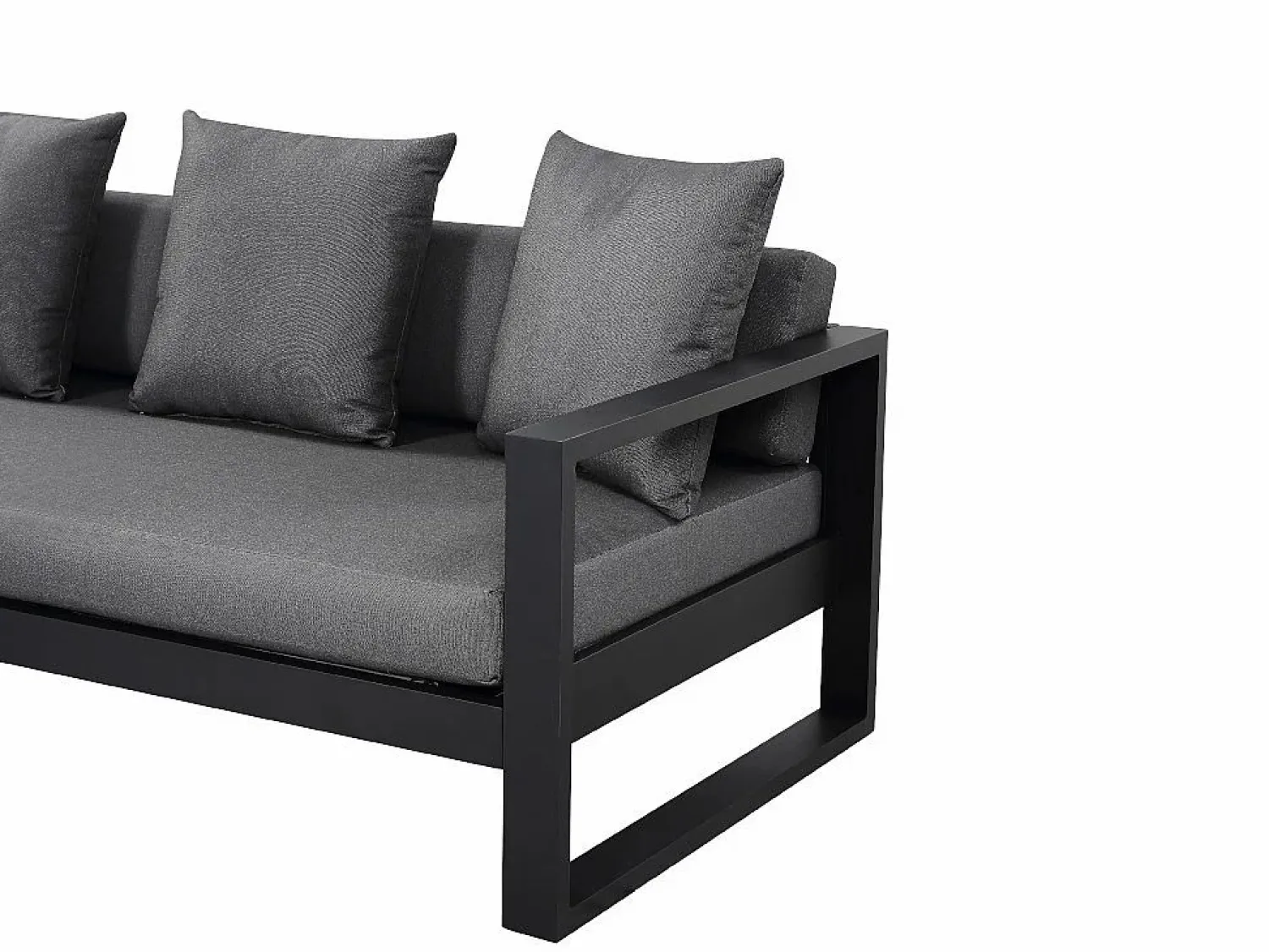 MYLIA Salón jardín sofá rinconera mesa centro Gris - MOLOKAI