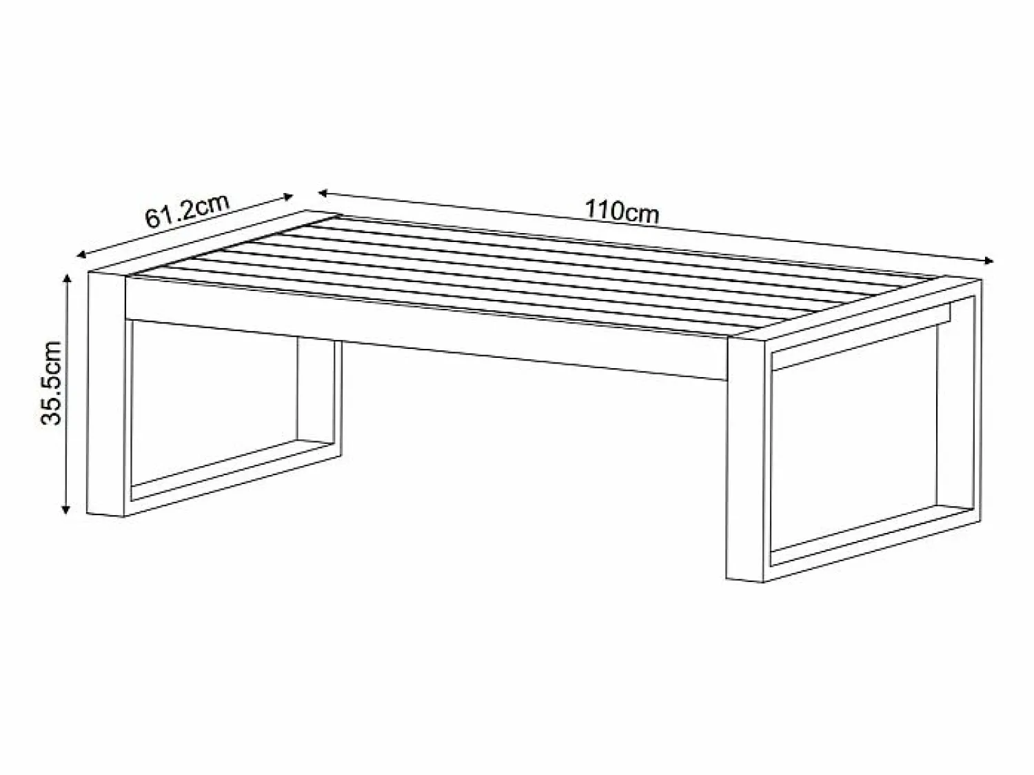 MYLIA Salón jardín sofá rinconera mesa centro Gris - MOLOKAI