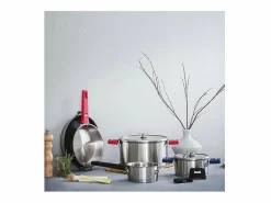 New Sartén de acero inoxidable desmontable de 32 cm con sistema Click & Lock y mangos intercambiables - Colección COMBI Material Y Utensilios De Cocina