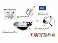 Outlet Sartén Inoxibar Expert 51549 acero inoxidable inox Ø28 cm Plateado