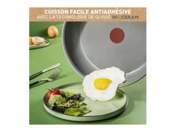 Tefal Sartén Ingenio Renew 28 cm, cerámica antiadherente, inducción, mango desmontable, fabricada en Francia