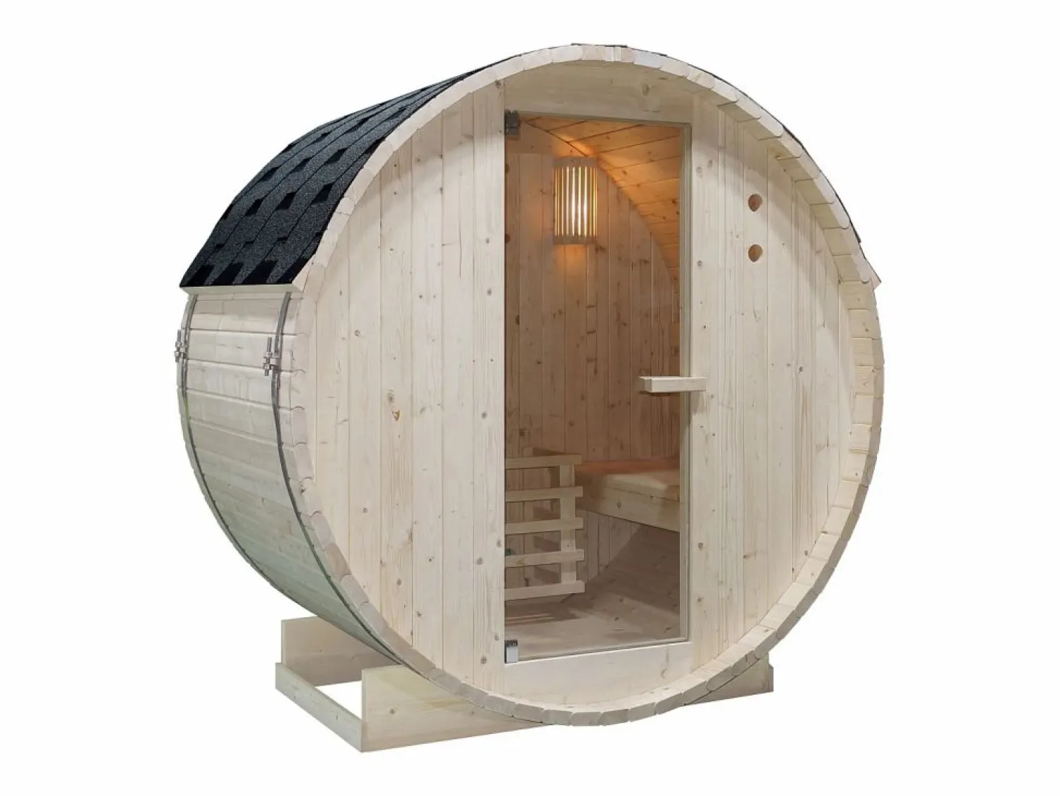 Sale Sauna de exterior 2 plazas, Ancho 185 x Prof. 120 x Alt. 190 cm, ISOKYRO Sauna De Exterior