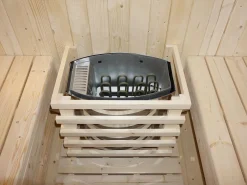 Discount VOGUE SAUNA Sauna de exterior de 6 plazas, Ancho 185 x Prof. 220 x Alt. 190 cm, ISOKYRO Color natural claro