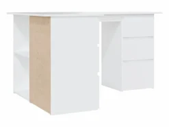 Garden Furniture Savukoski Escritorio de esquina madera contrachapada 145x100x76 cm