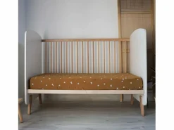Hot Sábana bajera de jersey de algodón con diseño infantil 70 x 140 cm Bronce