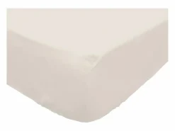 Discount Soleil d'ocre Sábana bajera de polialgodón 90x190 cm PERCALE lino, por Beige