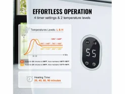 New Secador de Toallas SucceBuy, Balde Calentador de Toallas 25L, Pantalla LED, Calentamiento por el Fondo, Minutería, Blanco