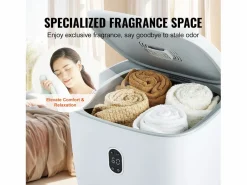 New Secador de Toallas SucceBuy, Balde Calentador de Toallas 25L, Pantalla LED, Calentamiento por el Fondo, Minutería, Blanco