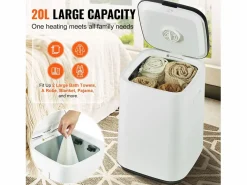 Secador de Toallas SucceBuy, Balde Calentador de Toallas 20L, Pantalla LED, Luz en U, Minutería,