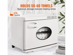New Secador de Toallas Térmico SucceBuy de 23 L con 2 Soportes de Acero Inoxidable, Contener de 50 a 60 Toallas Toallero Eléctrico