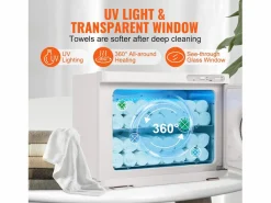 New Secador de Toallas Térmico SucceBuy de 23 L con 2 Soportes de Acero Inoxidable, Contener de 50 a 60 Toallas Toallero Eléctrico