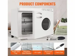 New Secador de Toallas Térmico SucceBuy de 23 L con 2 Soportes de Acero Inoxidable, Contener de 50 a 60 Toallas Toallero Eléctrico
