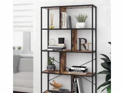 Discount Separador de ambientes madera antigua 80x30x180 fyrk Estantería