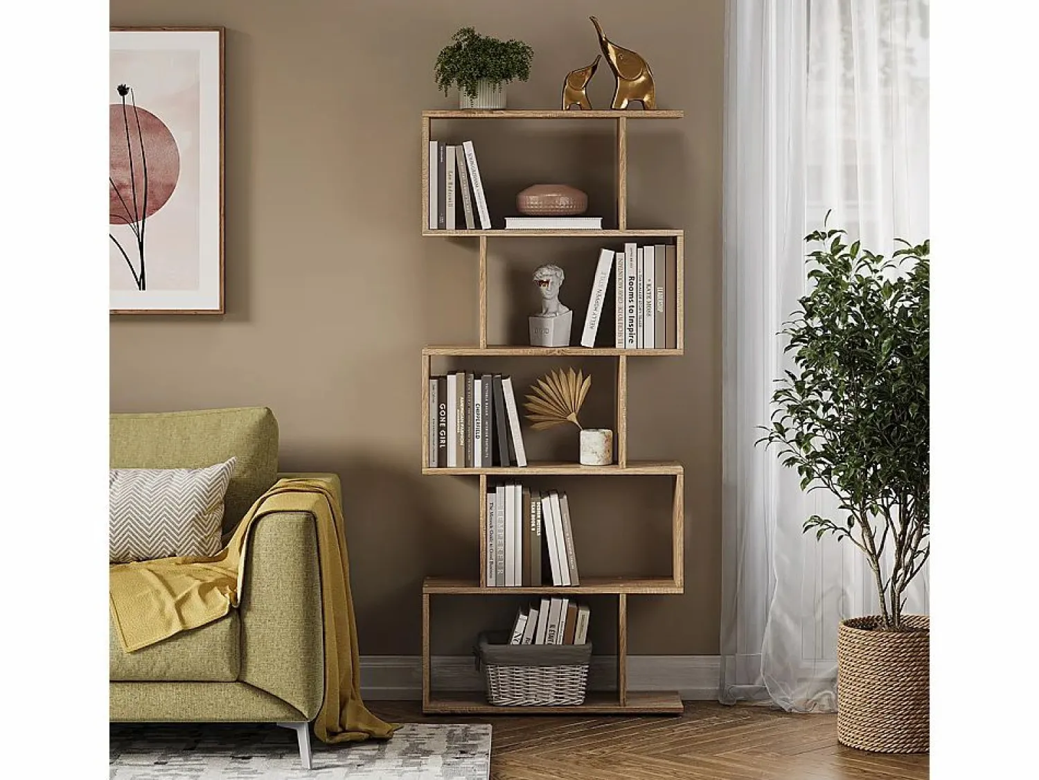 Best Separador de ambientes sonoma 70x23.8x164.1 levio Estantería