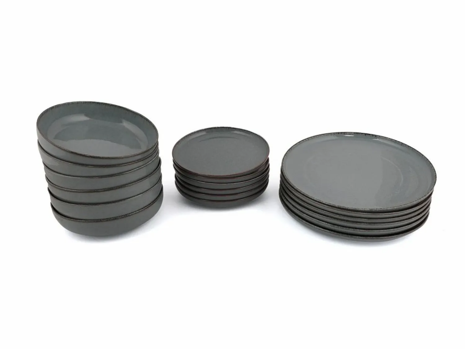 OZAIA Servicio de vajilla, platos, platos, de porcelana de 18 piezas - - SANCHA