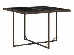 Sale Set comedor de jardín 5 piezas y cojines ratán sintético marrón Salones De Jardín
