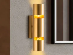 Online Set de 2 apliques de pared de metal - Alt. 30 x D. 8 cm - LYORA Aplique Para Pared