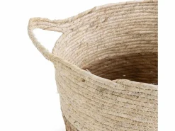 VS Venta-stock Set de 3 cestas Brais de fibra natural con asas, /natural