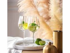 Hot Set de 4 copas de vino blanco de cristal 120 ml, Rose Garden Vaso