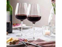 VILLEROY & BOCH Set de 4 copas de vino tinto de cristal 200 ml, Rose Garden
