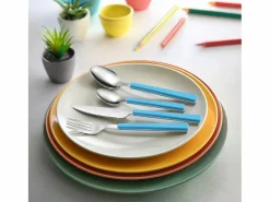 Clearance Set de 24 cubiertos Tonic Pradel mango remachado acero inoxidable azul Azul turquesa