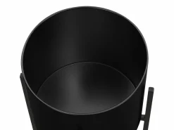 Online OZAIA Set de 2 cubremacetas con pie de metal - D. 25 x H. 39 y D. 23 x H. 35.5 - Dorado y - EDMEE Negro
