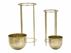 Clearance Set de 2 maceteros metálicos s Lumai para plantas Macetero