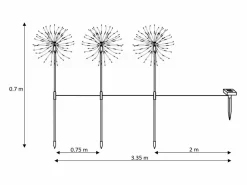 Sale Ledkia Set de 3 Pinchos LED Exterior Solar Diente de Leon 3000K Blanco Cálido Negro