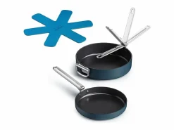 Joseph Joseph Set de 2 sartenes antiadherentes Space Folding Handle Ceramic Non-stick , ahorro de espacio, mangos plegables, aptas para inducción,