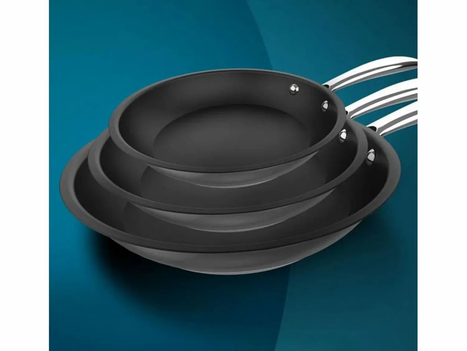 Set de 3 sartenes Cecotec Polka Classy 20-24-28 Bucket Steel acero inoxidable Ø20/Ø24/Ø28 cm Negro