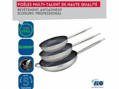 Online Set de 3 Sartenes Inox 18/10 DUR® Profi Therm Platinum Ø24-28-32 cm Sin PFAS Para Todo Tipo de Fuegos Inducción Material Y Utensilios De Cocina