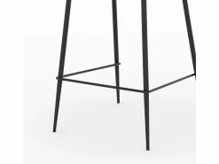 Hot Rendez-Vous Déco Set de 2 sillas de bar de tela 65cm - Pirata Gris