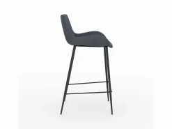 Hot Rendez-Vous Déco Set de 2 sillas de bar de tela 65cm - Pirata Gris