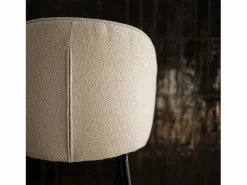 Hot Rendez-Vous Déco Set de 2 sillas para isla de cocina en tejido bouclé 66 cm - Groom Beige