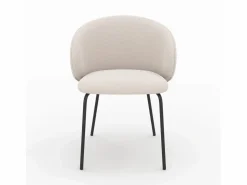 Rendez-Vous Déco Set de 2 sillas Victoria en tela y patas de metal negro - Victoria