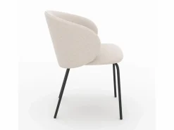 Rendez-Vous Déco Set de 2 sillas Victoria en tela y patas de metal negro - Victoria