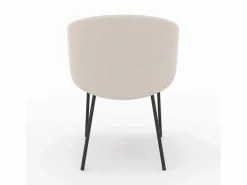 Rendez-Vous Déco Set de 2 sillas Victoria en tela y patas de metal negro - Victoria