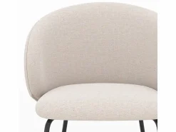 Rendez-Vous Déco Set de 2 sillas Victoria en tela y patas de metal negro - Victoria