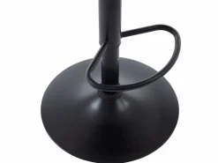 Online Vente-unique Set de 2 taburetes de bar de bouclette de tela y metal - Blanco y Negro - MONTENEGRO Negro / Blanco