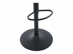 Clearance Set de 2 taburetes de bar de tela texturizada y metal - Altura ajustable - - LARANZA Muebles De Bar|Taburete Alto