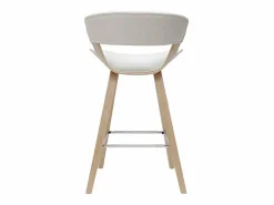 Online Miliboo Set de 2 taburetes de cocina de diseño con madera clara 65 cm SYRAH Blanco